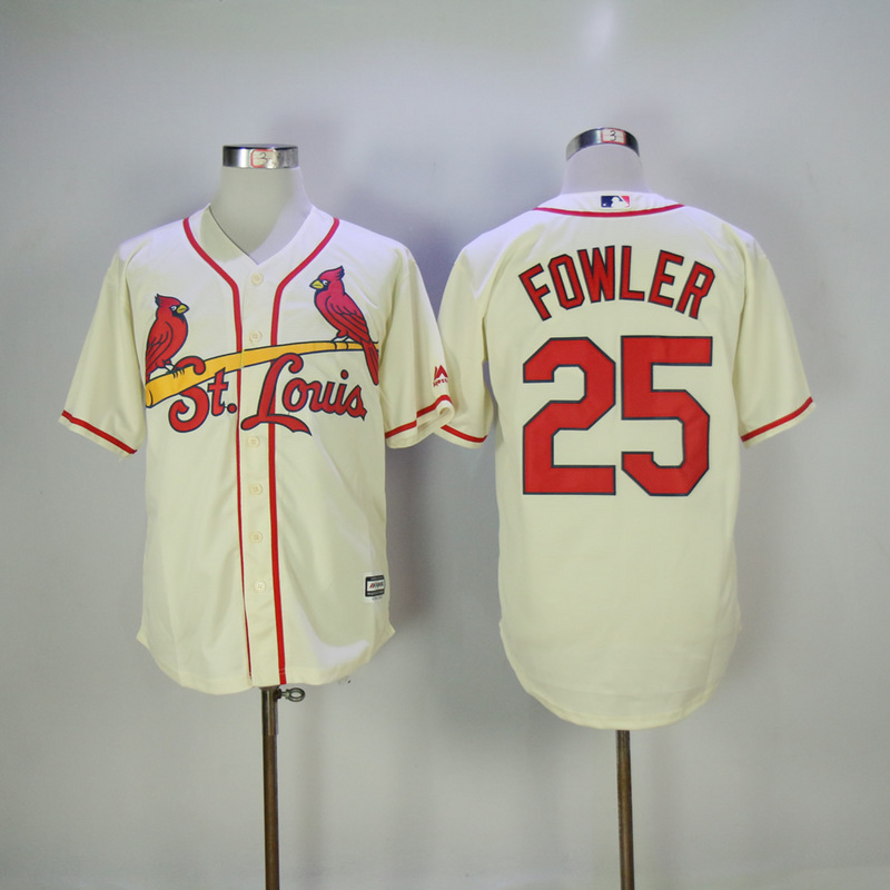 2017 MLB St. Louis Cardinals #25 Fowler Gream Game Jersey->st.louis cardinals->MLB Jersey